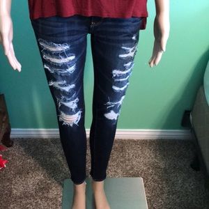 NWOT American Eagle Distressed Dark Wash Jeans